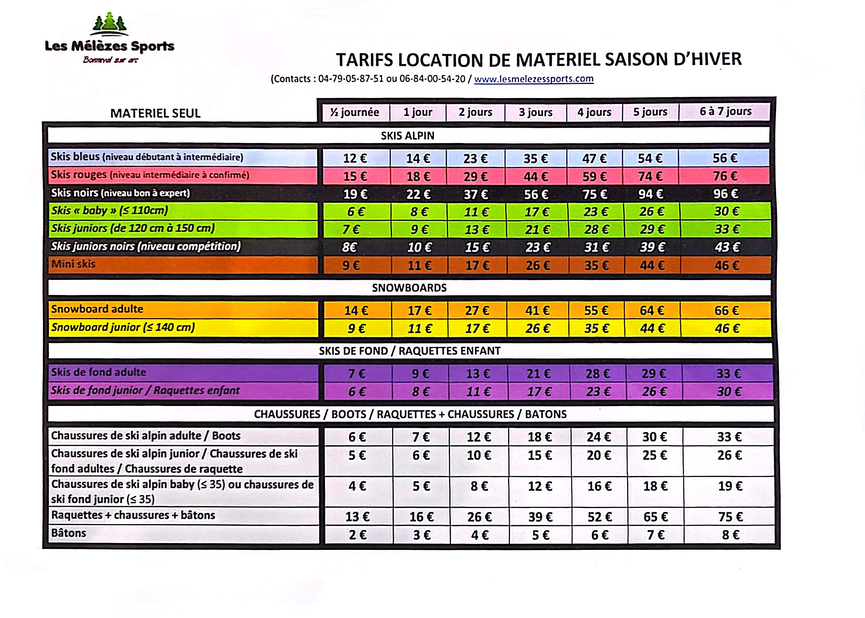 Tarfis 2526 - skis seuls
